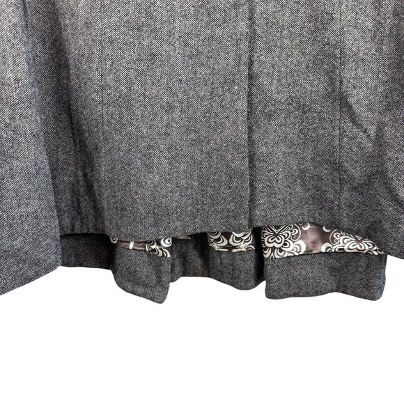 CAbi Wool Blend Shakespeare Tweed Brown Single Breasted Buttoned Pea Coat Size 4 - Picture 3 of 8